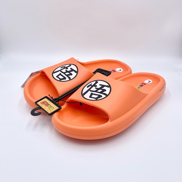 NEW Dragon Ball Z Goku Kanji Anime Slip On Pillow Slide Sandals Men’s M, L, XL - Picture 4 of 9